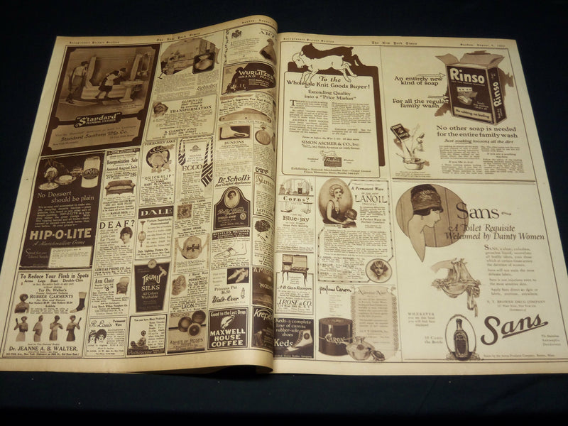 1922 AUGUST 6 NEW YORK TIMES PICTURE SECTION NO. 4 & 5 - GRAHAM BELL - NT 8873