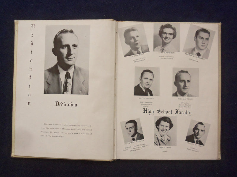 1954 THE MILESTONE MILES CONSOLIDATED SCHOOL YEARBOOK - MILES, IOWA - YB 3053