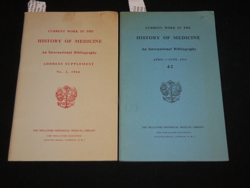 1964 APRIL/JUNE HISTORY OF MEDICINE CURRENT WORK BOOK LOT OF 2 - J 6500
