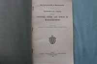 1920 MASSACHUSETTS HISTORICAL DATA - COUNTIES-CITIES - SOFTCOVER BOOK - K 3431