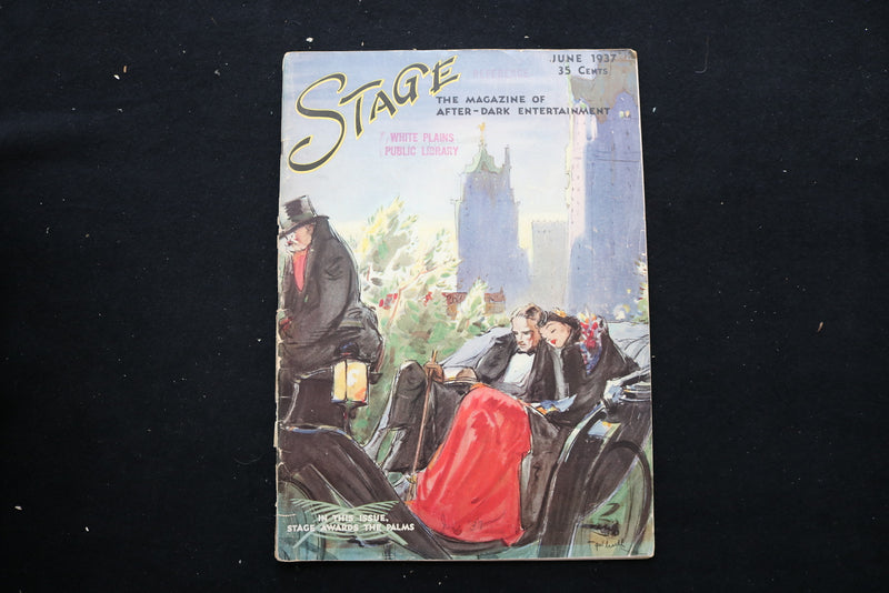 1937 JUNE STAGE MAGAZINE - STAGE AWARDS THE PALMS COVER - E 10836