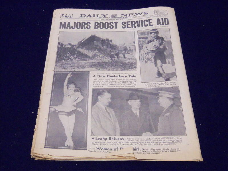 1942 JUNE 2 NEW YORK DAILY NEWS - NAZIS FIGHT TO BURST TRAP IN LIBYA - NP 1931