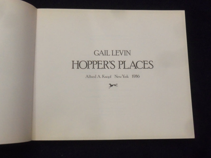 1985 HOPPER'S PLACES SOFTCOVER BOOK BY GAIL LEVIN - KD 8703