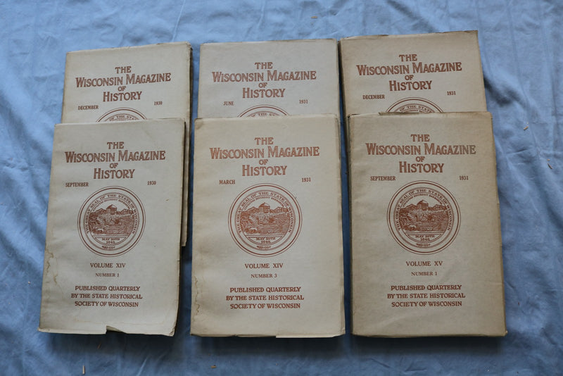 1930-1942 THE WISCONSIN MAGAZINE OF HISTORY - LOT OF 33 - O 3889