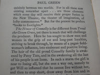 1928 PAUL GREEN BOOK BY BARRETT H. CLARK - NEW YORK - KD 2249
