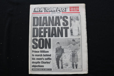 1997 SEPTEMBER 3 NEW YORK POST NEWSPAPER -PRINCESS DIANA'S DEFIANT SON - NP 8920