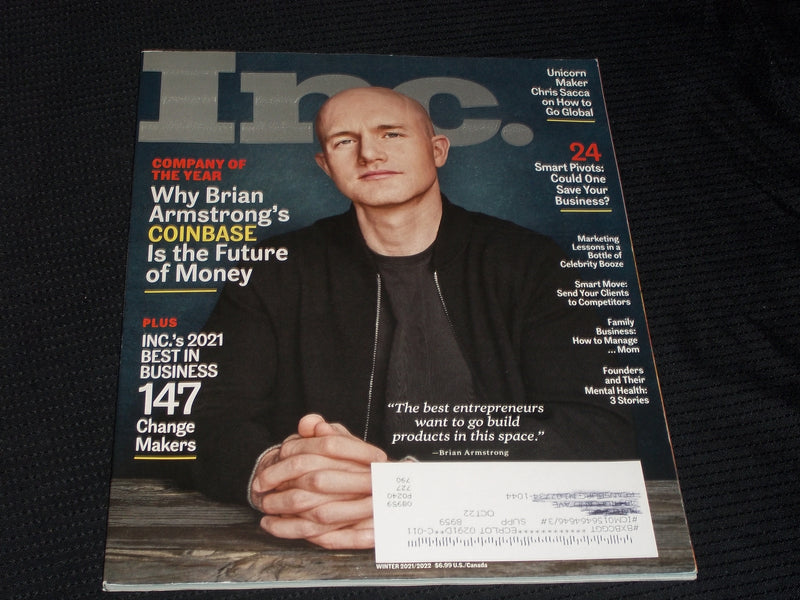2021 WINTER INC. MAGAZINE - BRIAN ARMSTRONG FRONT COVER - E 3122