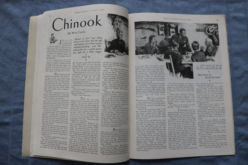 1936 JANUARY FARM JOURNAL MAGAZINE - SHORT-STAKE MAN - ST 5510V