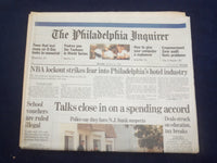 1998 OCT 15 PHILADELPHIA INQUIRER - NBA LOCKOUT STRIKES FEAR TO HOTELS - NP 7167