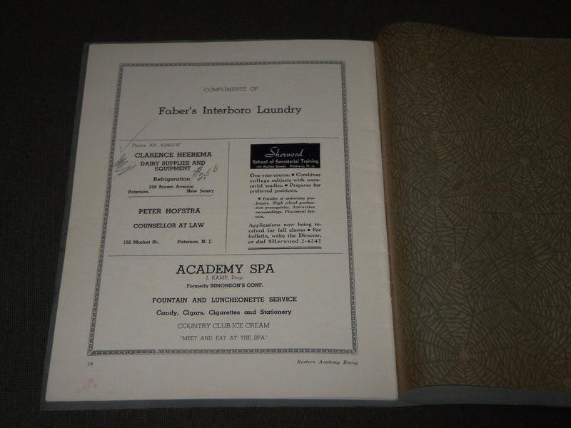 1934-1937 ENVOY EASTERN ACADEMY COMMENCEMENT NUMBERS LOT OF 3 - NJ - J 2836