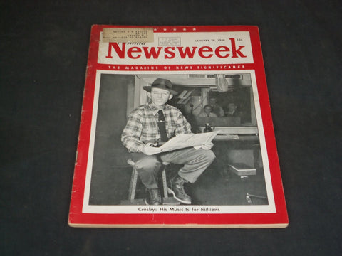 1946 JANUARY 28 NEWSWEEK MAGAZINE - BING CROSBY - NW 32