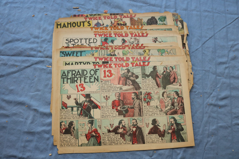 1930'S TWICE TOLD TALES COLOR PANELS - APPROXIMATELY 70 PIECES - NP 9230