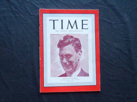 1939 MAY 15 TIME MAGAZINE - KING GEORGE VI - T 660
