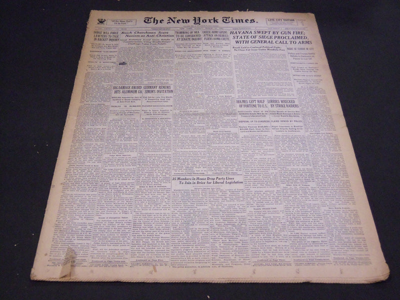 1935 MARCH 10 NEW YORK TIMES - HAVANA SWEPT BY GUN FIRE - NT 4891
