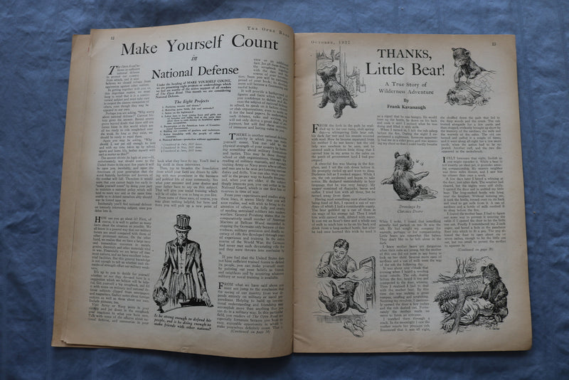 1937 OCTOBER THE OPEN ROAD FOR BOYS MAGAZINE - FUMBLES -THE WHACKER - ST 5510H