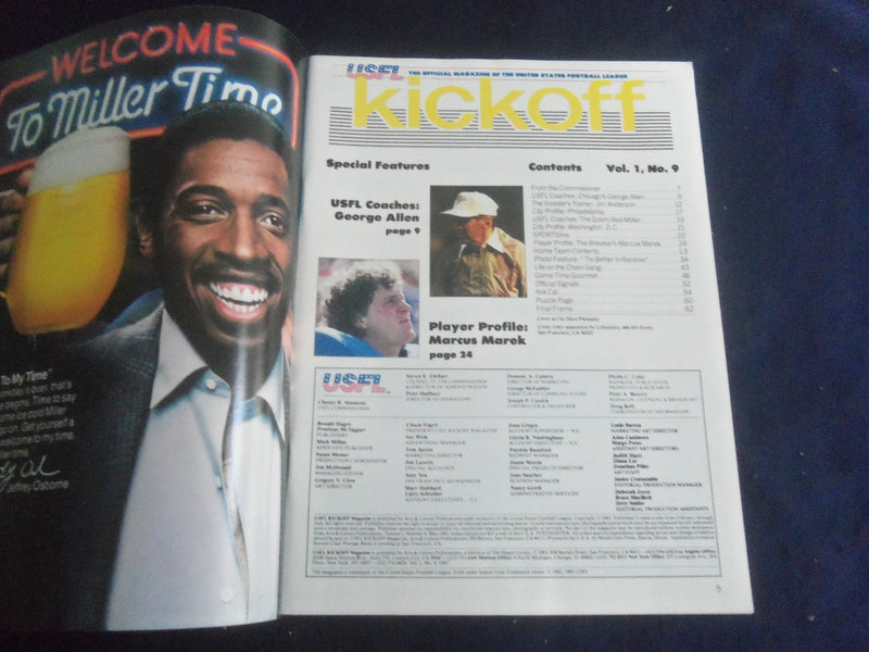 1983 USFL KICKOFF FOOTBALL PROGRAM - NJ GENERALS VS ARIZONA WRANGLERS - SP 6483D