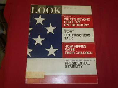 1969 JULY 15 LOOK MAGAZINE - APOLLO 11 - AMERICAN FLAG - LK 64