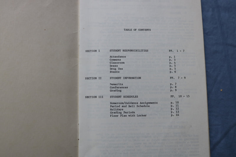 1973-1975 PHILLIPSBURG HIGH SCHOOL HANDBOOKS - LOT OF 2 - K 727