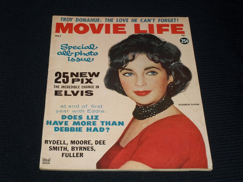 1960 MAY MOVIE LIFE MAGAZINE - ELIZABETH TAYLOR FRONT COVER - E 1349