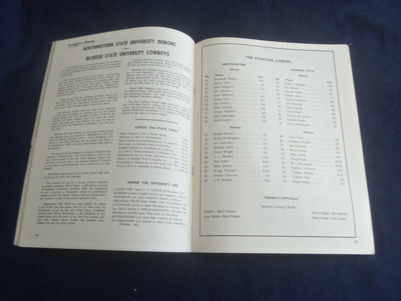 1978 SEP 23 COLLEGE GAME PROGRAM- NW STATE UNIV VS MCNEESE STATE UNIV - ST 6044I