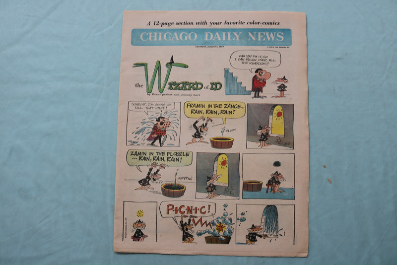 1969-1974 SATURDAY-SUNDAY COLOR COMIC SECTIONS - LOT OF 3 - NP 9175