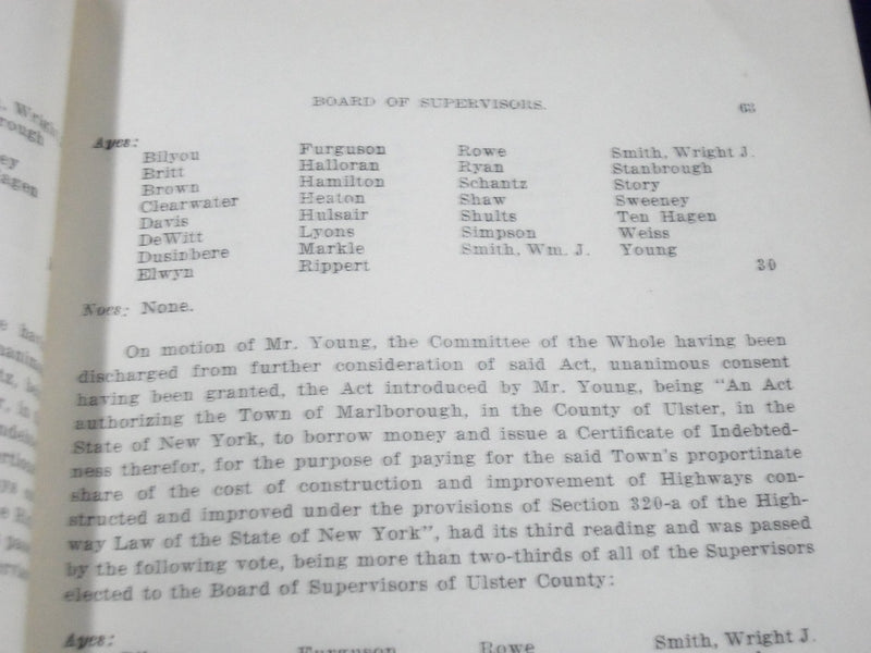 1927 PROCEEDINGS OF THE BOARD OF SUPERVISORS OF ULSTER COUNTY NEW YORK - J 1279