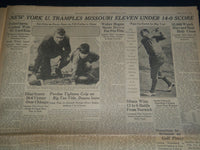 1929 SYRACUSE NY HERALD NEWSPAPER - COLGATE CRUSHES SYRACUSE 21-0 - NP 3788