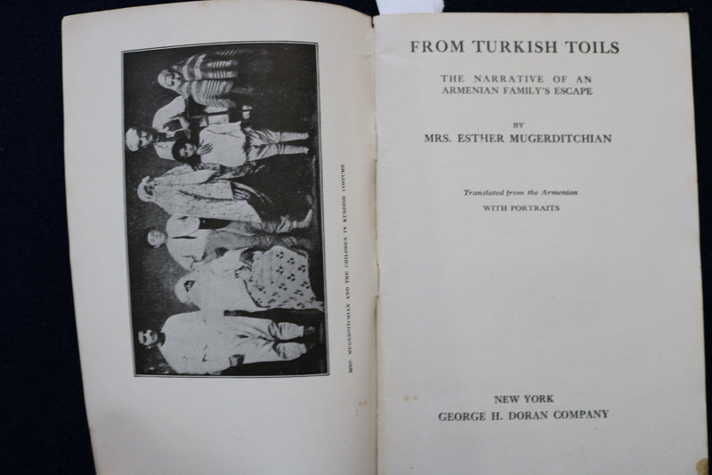 1920'S FROM TURKISH TOILS SOFTCOVER BOOK BY MRS. ESTHER MUGERDITCHIAN - K 1561