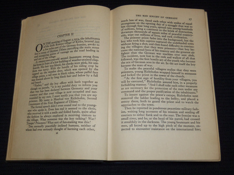 1927 THE RED KNIGHT OF GERMANY HARDCOVER BOOK BY FLOYD GIBBONS - KD 7803