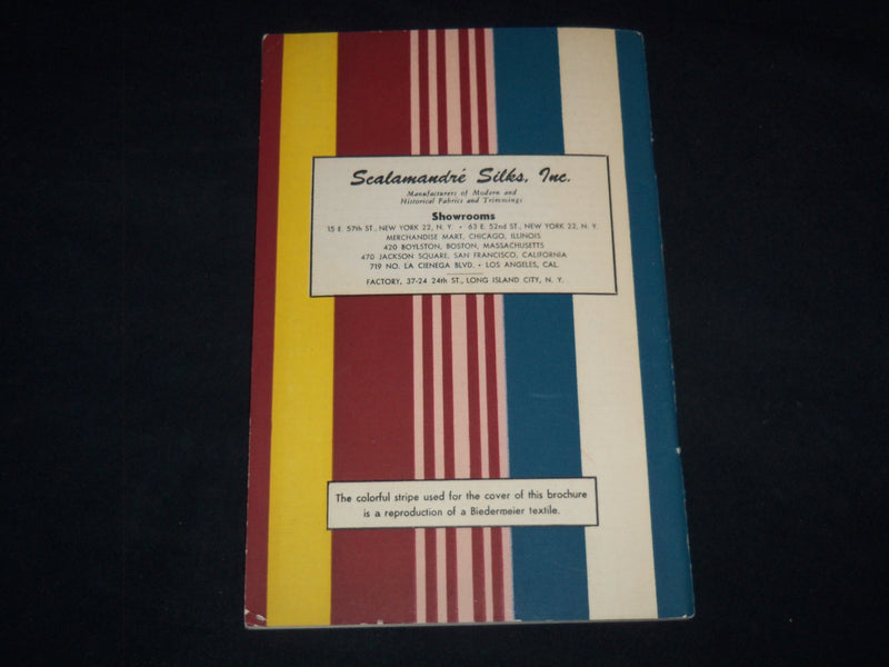 1950'S SCALAMAANDRE MUSEUM OF TEXTILE GUIDE - 200 YEARS OF DESIGNS - J 9072