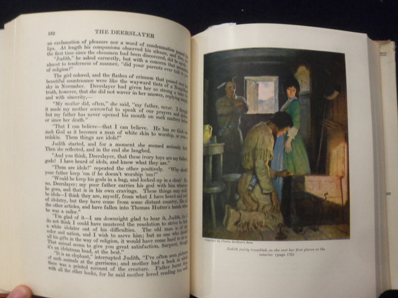 1953 THE DEERSLAYER HARDCOVER BOOK BY J.C COOPER - ILLUS. BY N.C. WYETH- KD 8580
