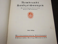 1919 REMBRANDT HANDZEICHNUNGEN GERMAN BOOK - NICE ILLUSTRATIONS - KD 66