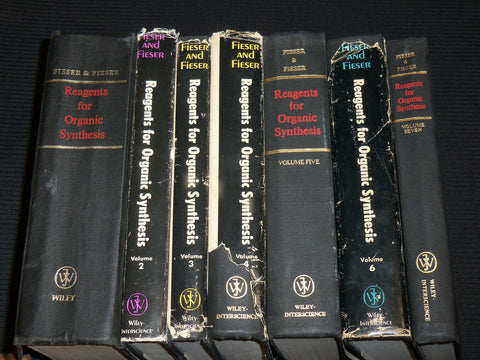 1969-1979 REAGENTS FOR ORGANIC SYNTHESIS BOOK LOT OF 7 - FIESER - KD 1062