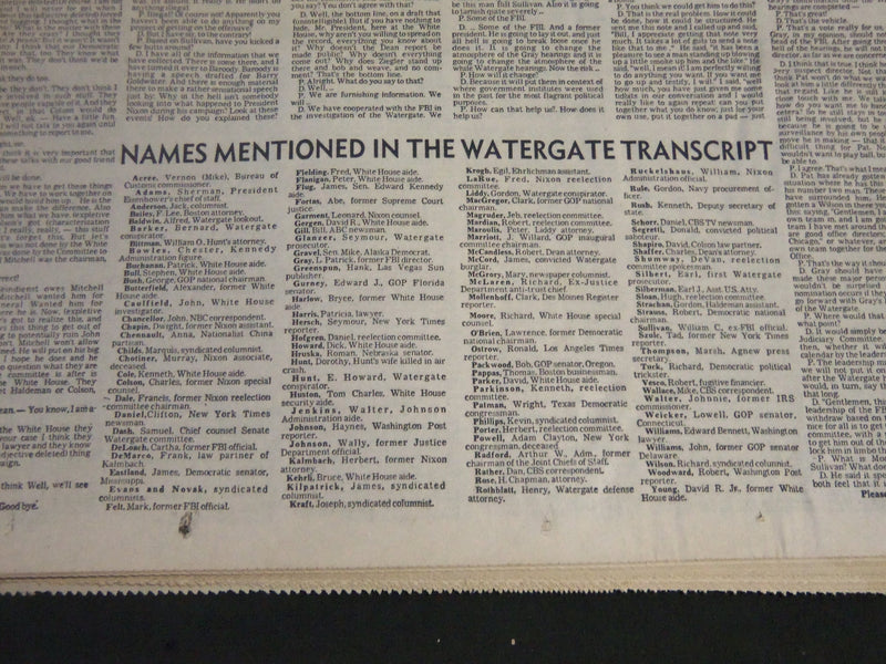 1974 MAY 5 LOS ANGELES TIMES - PRESIDENT WATERGATE TRANSCRIPT COMPLETE - NP 2414