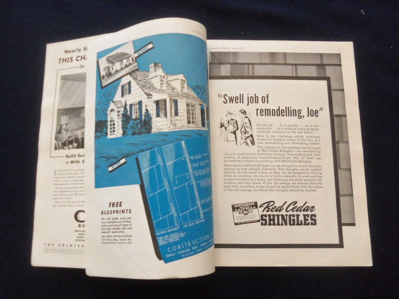 1942 APRIL THE AMERICAN BUILDER MAGAZINE - WAR MARKET ISSUE - SP 6118R
