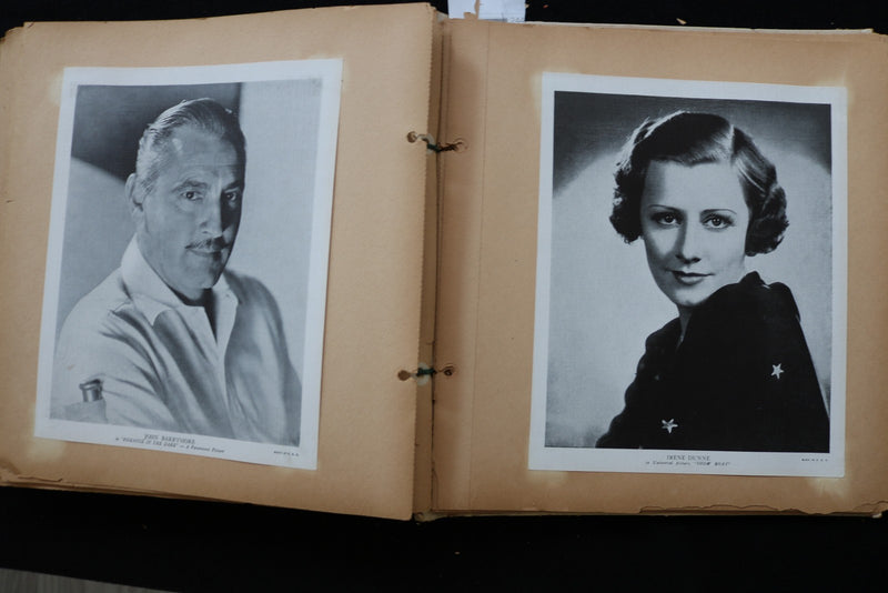 1930'S FABULOUS MOVIE STARS PUBLICITY PHOTOS SCRAPBOOK - E 24932