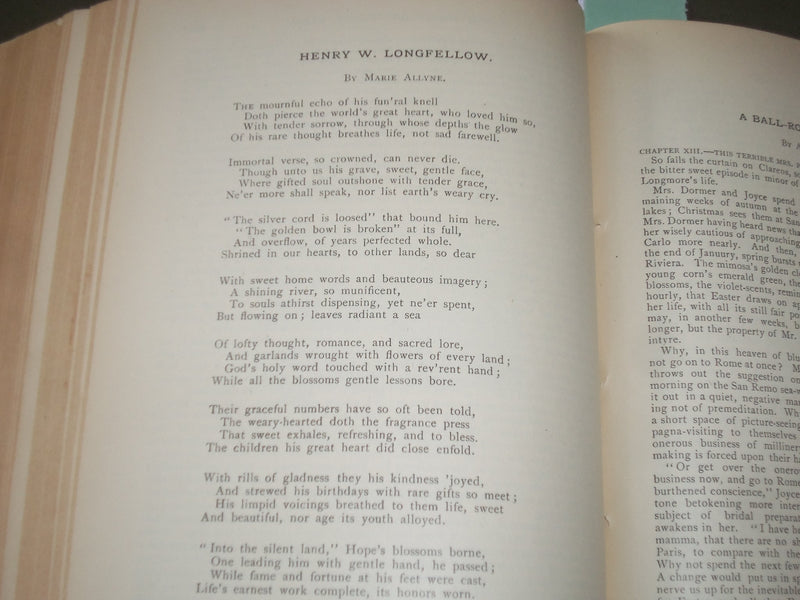 1882 JAN-SEPT POTTER'S AMERICAN MONTHLY MAGAZINE VOLUME - LONGFELLOW - KD 4630