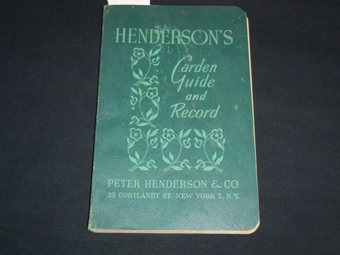 1944 HENDERSON'S GARDEN GUIDE AND RECORD - NEW YORK - J 8963