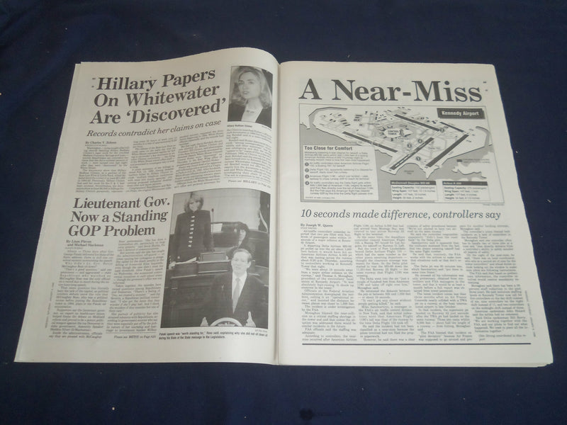 1996 JAN 6 NEW YORK NEWSDAY NEWSPAPER - NEAR MISS AT JFK AIRPORT - NP 5582