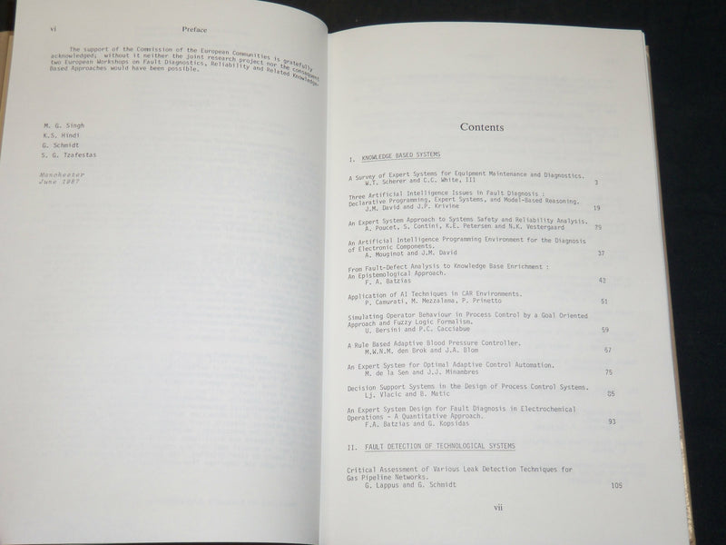 1987 FAULT DETECTION & RELIABILITY BOOK BY M. G. SINGH - VOLUME 9 - KD 5883