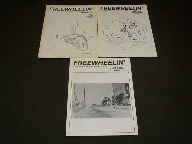 1980-1985 FREEWHEELIN' SOUTHERN BICYCLE LEAGUE MAGAZINE LOT OF 27 - O 3210