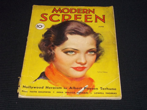 1932 JUNE MODERN SCREEN MAGAZINE - SYLVIA SIDNEY COVER - E 16859