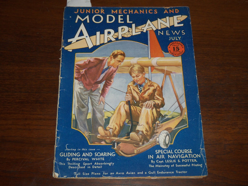 1930 JULY JUNIOR MECHANICS AND MODEL AIRPLANE NEWS MAGAZINE - K 1267