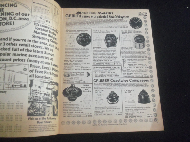1978 E&B MARINE DISCOUNT SUPPLY CATALOG - PERTH AMBOY, NEW JERSEY - B 5529G