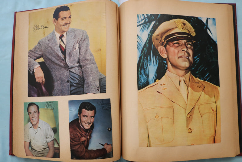 1940'S MOVIE STAR SCRAPBOOK - CLARK GABLE-MICKEY ROONEY-RONALD REAGAN - E 26489
