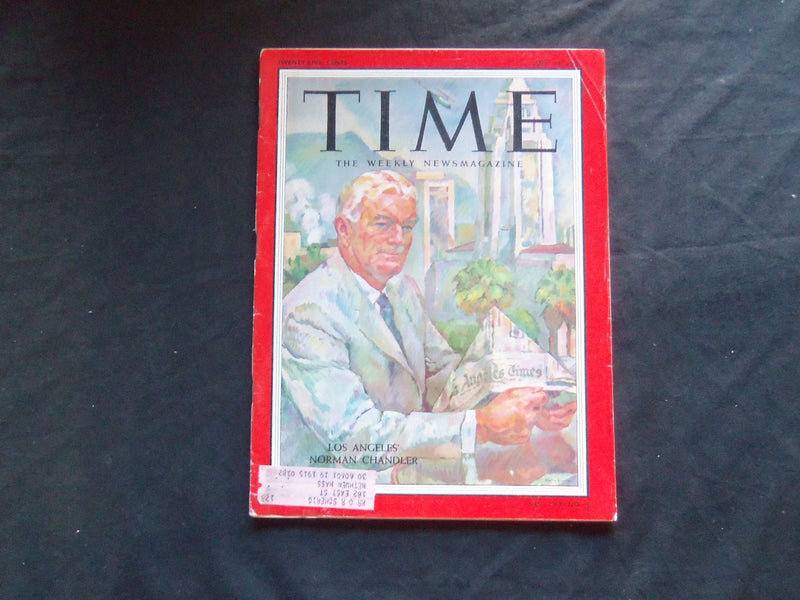 1957 JULY 15 TIME MAGAZINE - LOS ANGELES' NORMAN CHANDLER - T 1598