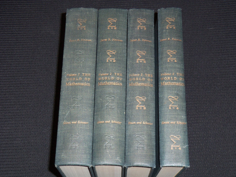 1956 THE WORLD OF MATHEMATICS BY JAMES R. NEWMAN VOLUME SET OF 4 - KD 4669K