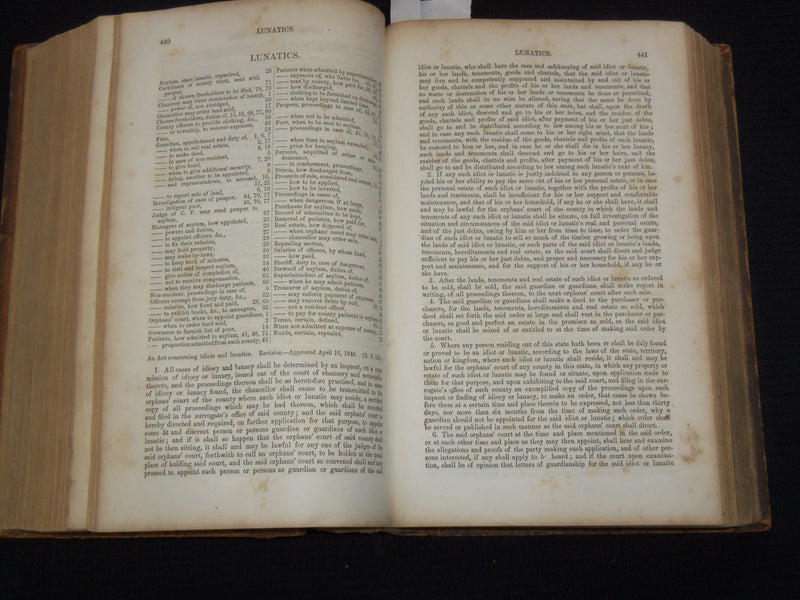 1855 A DIGEST TOF THE LAWS OF NEW JERSEY BOOK - ELMER & NIXON - KD 5981L