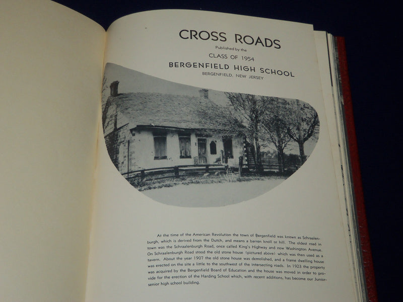 1954 CROSS ROADS BERGENFIELD HIGH SCHOOL YEARBOOK - NEW JERSEY - YB 466E