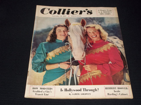 1951 SEPTEMBER 29 COLLIER'S MAGAZINE - RODEO SISTERS FRONT COVER - E 13297